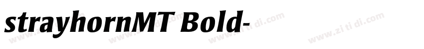 strayhornMT Bold字体转换